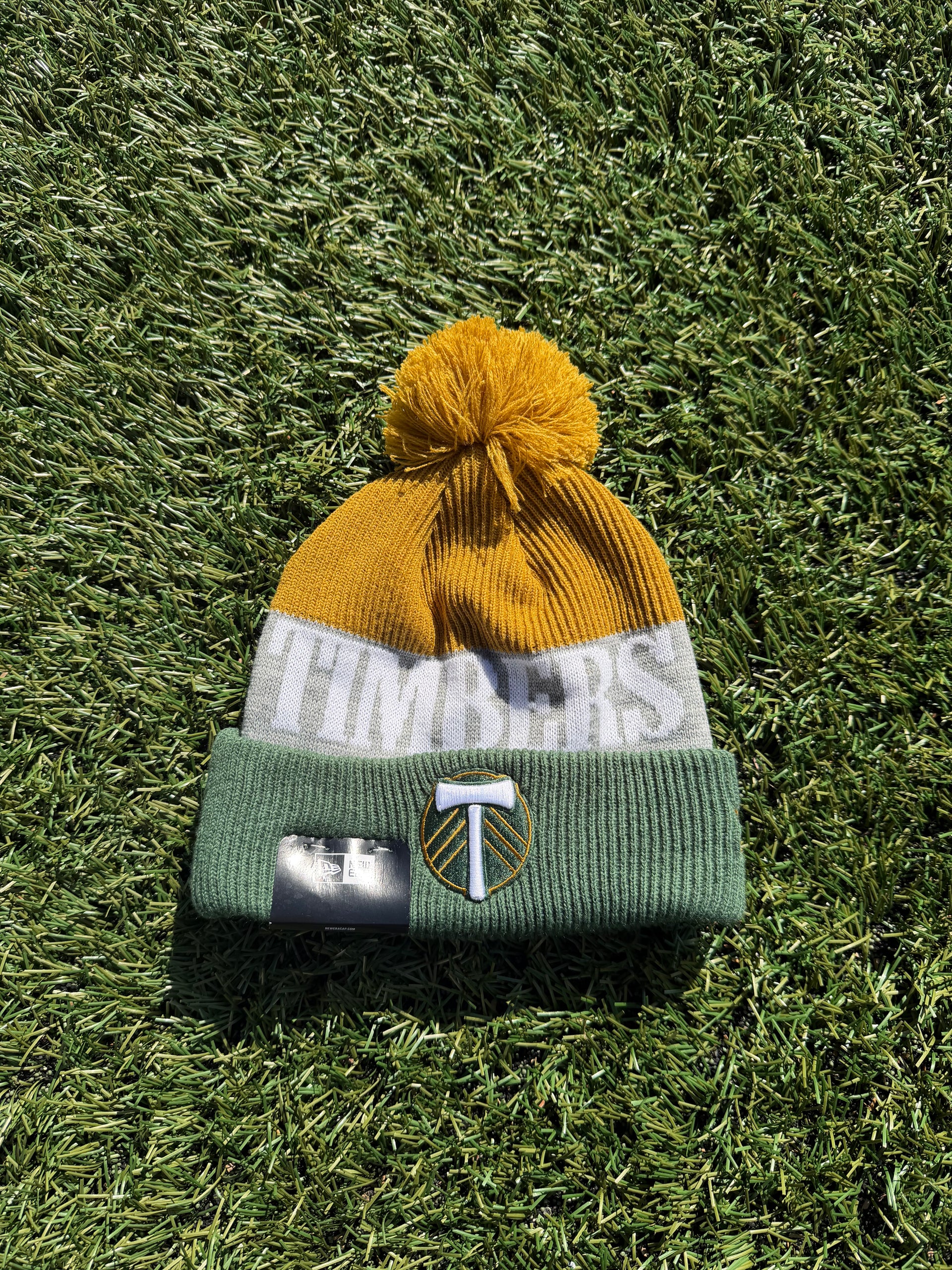 PORTLAND TIMBERS FC MEN'S KNIT CUFF STRIPED POM BEANIE – PTFC