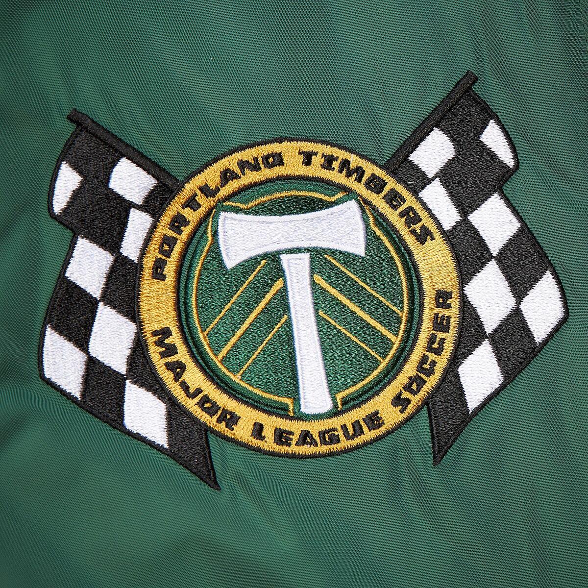 PORTLAND TIMBERS FC MEN'S NYLON SPEEDWAY VARSITY JACKET – PTFC