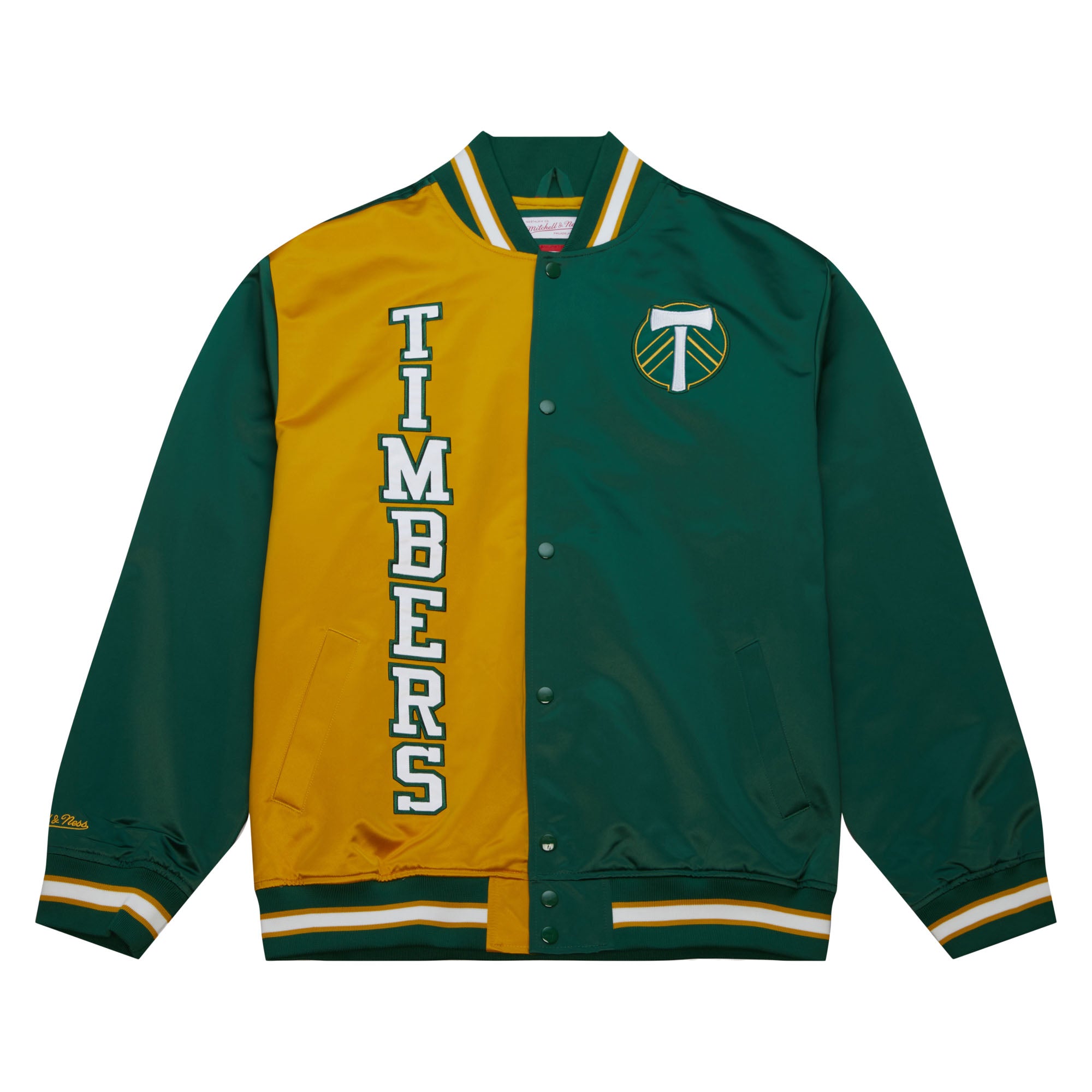 PORTLAND TIMBERS FC MEN'S LONG SLEEVE SPLIT SATIN JACKET – PTFC