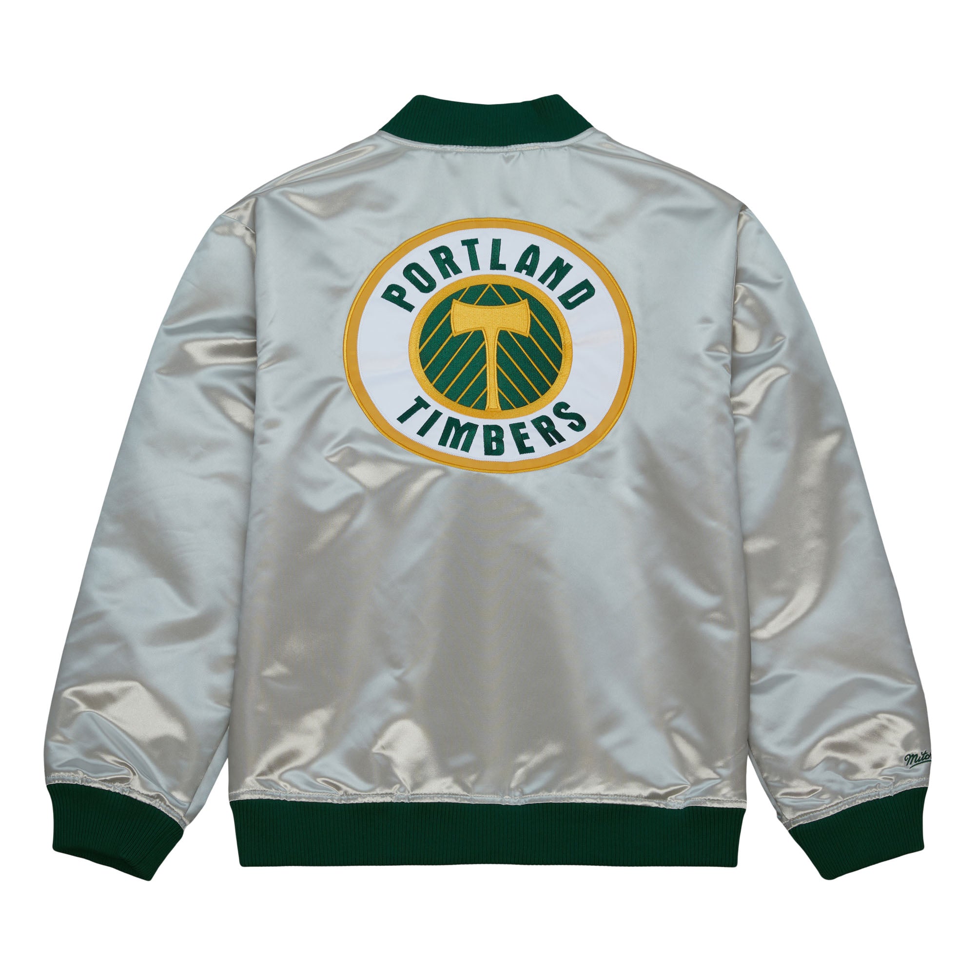FCRB スタジャン 6859 PORTLAND TIMBERS FC MEN'S VINTAGE LOGO LIGHTWEIGHT SATIN JACKET